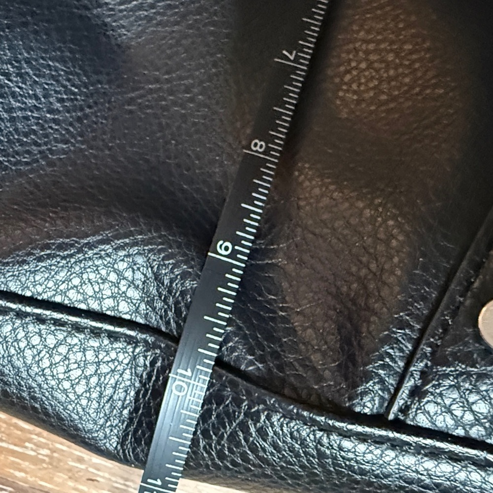 B.O.C. Black Leather Studded Bag Purse - Picture 6 of 8